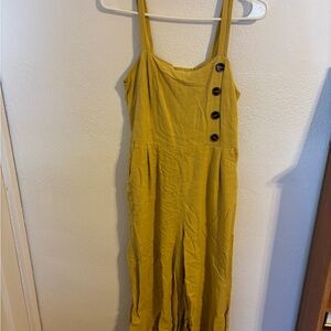 Mustard Yellow Button-Front Jumper